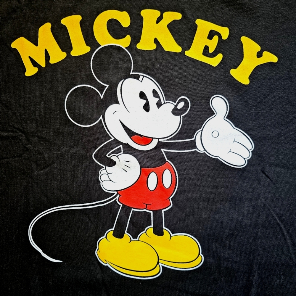 DISNEY MICKEY MOUSE Graphic T-Shirt Black Short Sleeve Women's size XL NWT - Picture 2 of 2